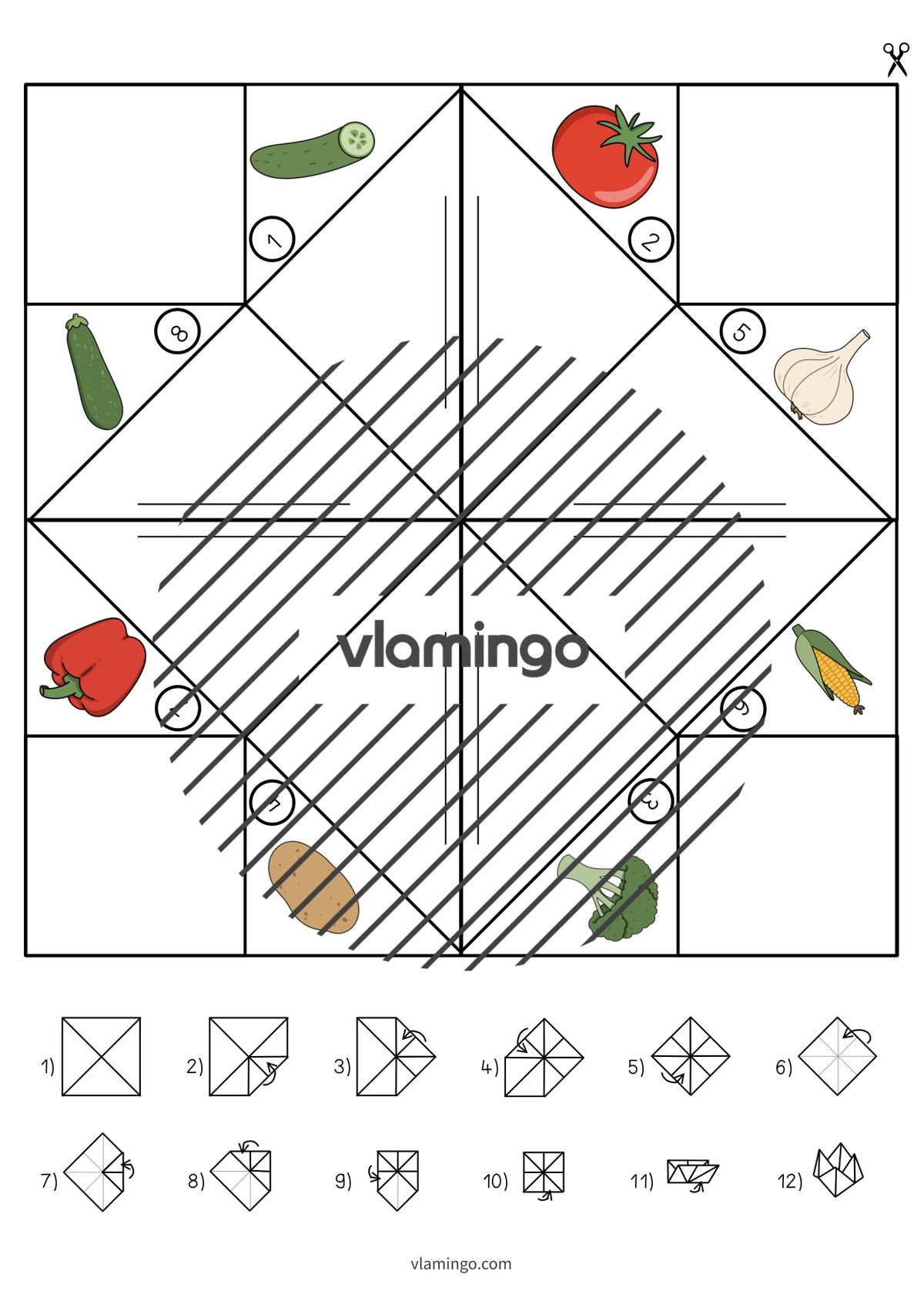 de englisch vegetables cootie catcher 009