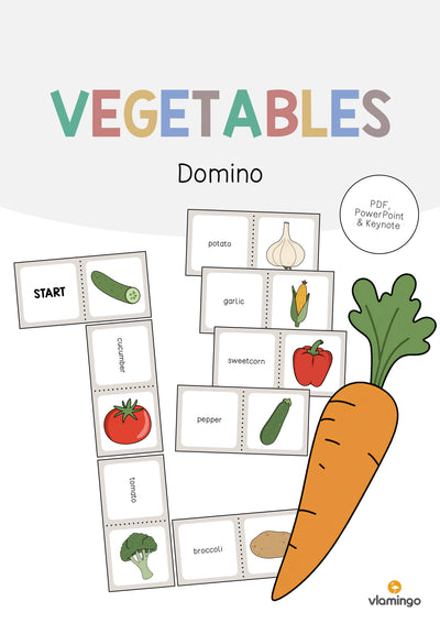 Vegetables / Gemüse: Domino (Englisch)