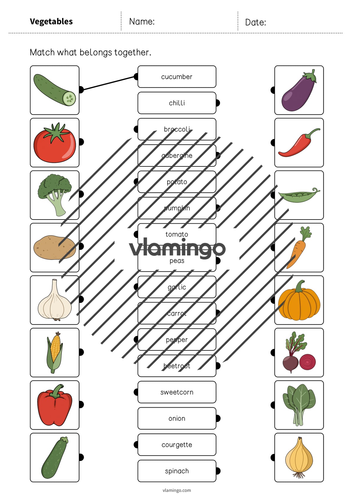 de englisch vegetables draw the lines 1 003