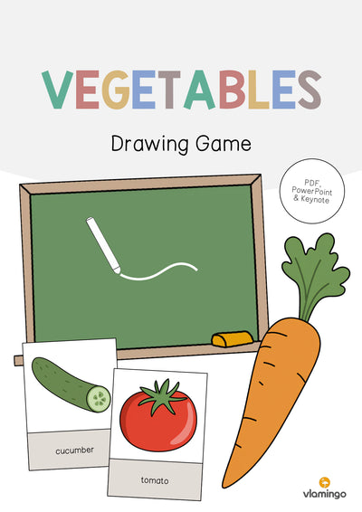 Vegetables / Gemüse: Drawing Game (Englisch)