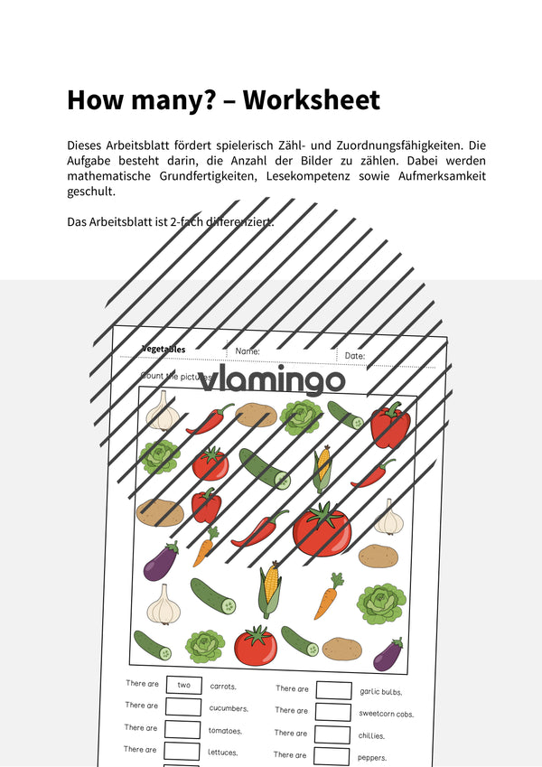 de englisch vegetables how many worksheet 002