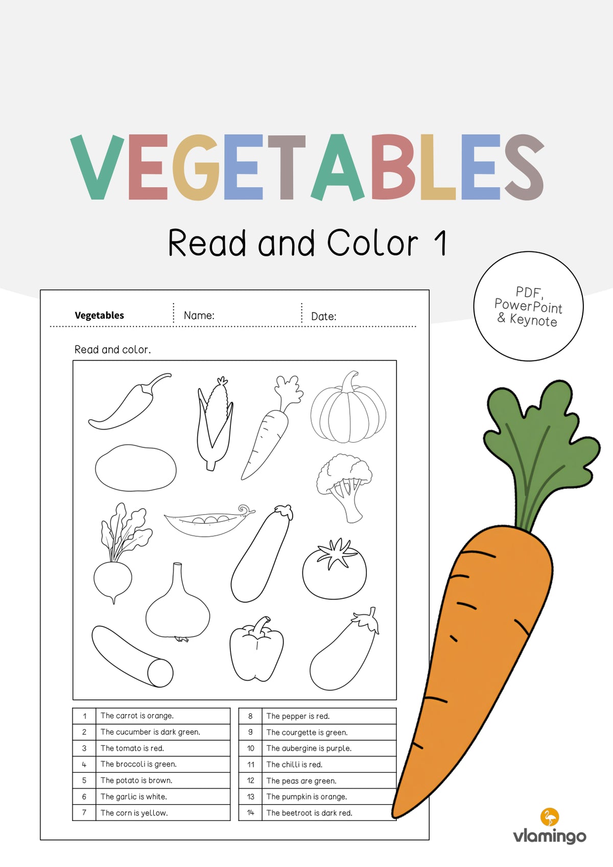 de englisch vegetables read and color 1 001
