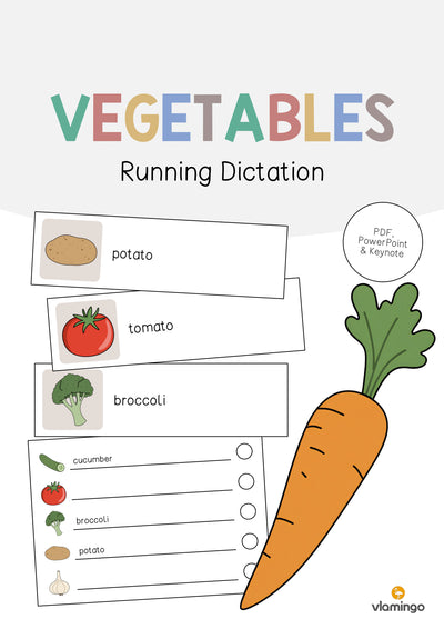 Vegetables / Gemüse: Running Dictation (Englisch)