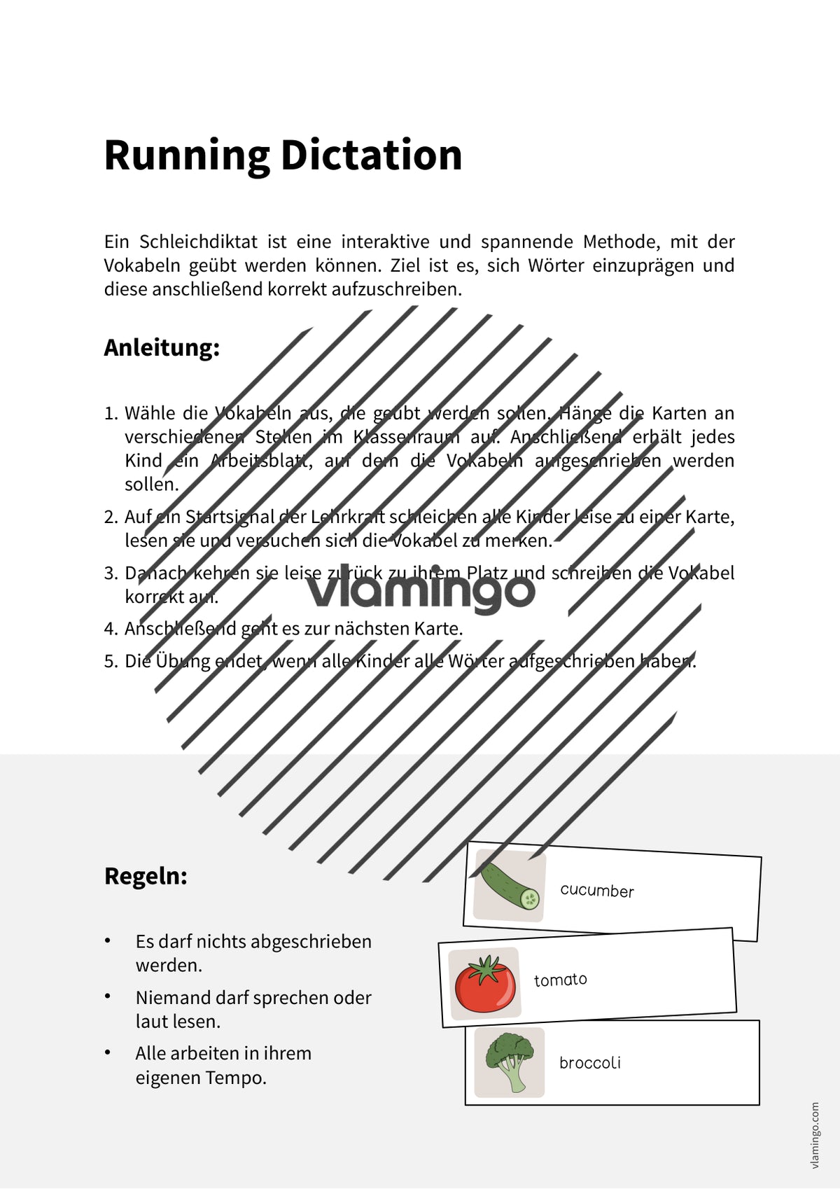 de englisch vegetables running dictation 002