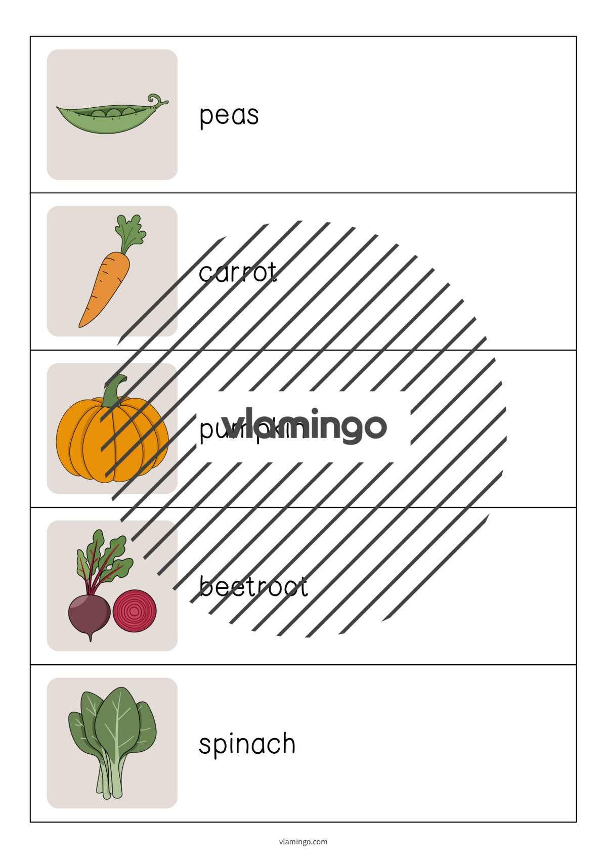 de englisch vegetables running dictation 005