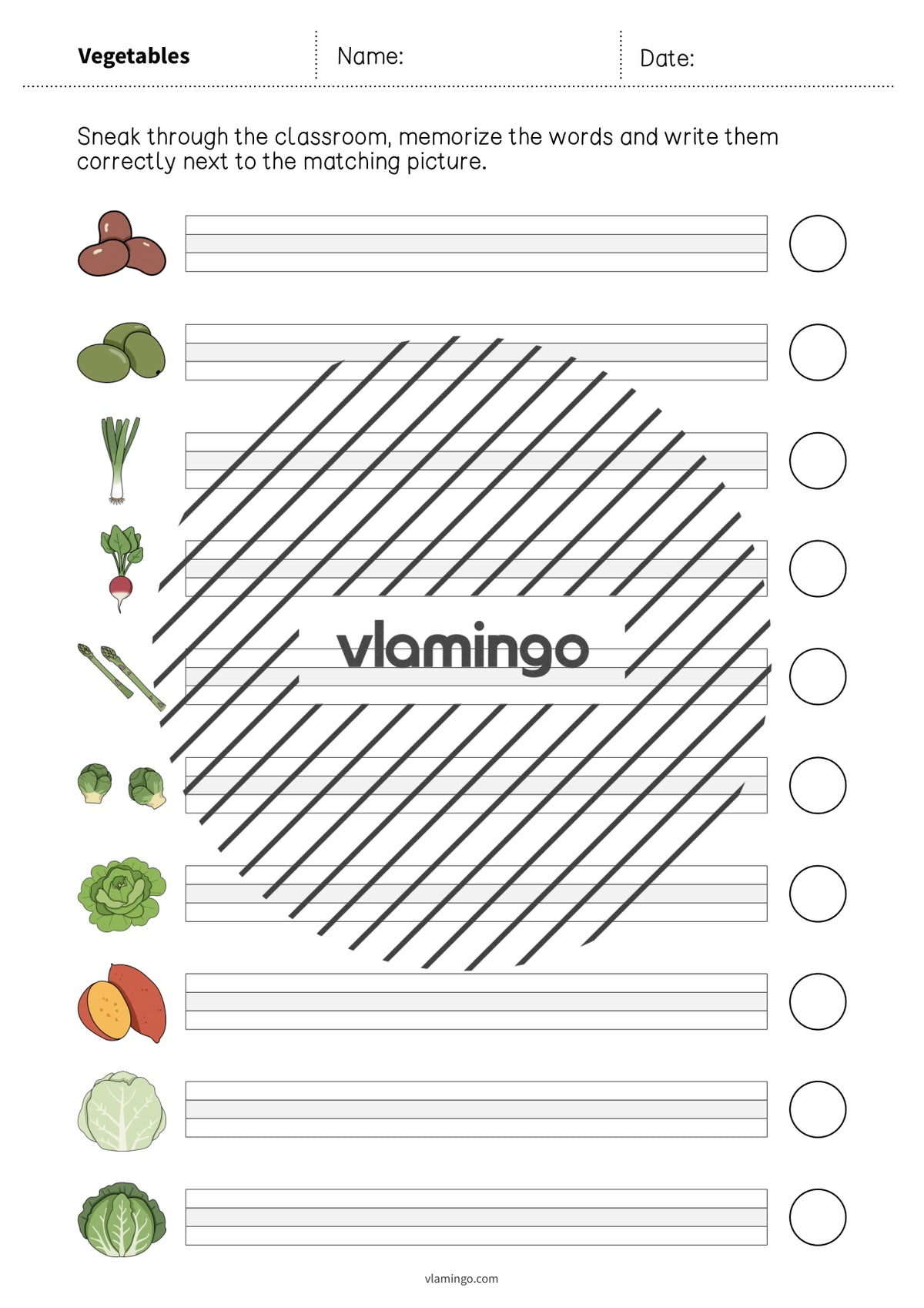 de englisch vegetables running dictation 011