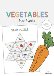 de englisch vegetables star puzzle 001