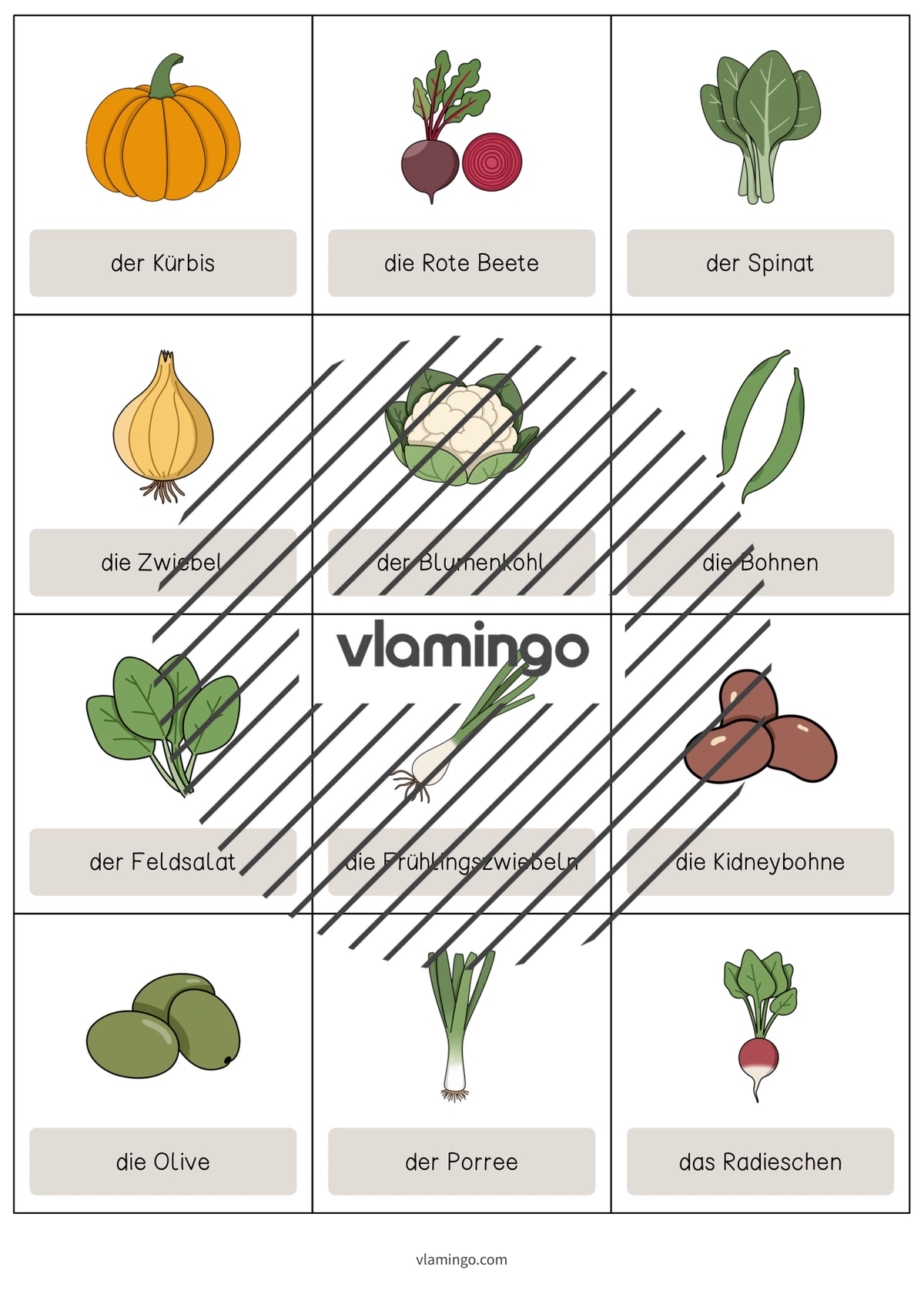 de englisch vegetables vocabulary cards 005