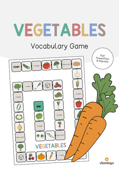 Vegetables / Gemüse: Vocabulary Game (Englisch)