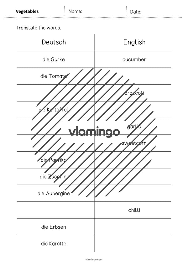 de englisch vegetables vocabulary mini test 003