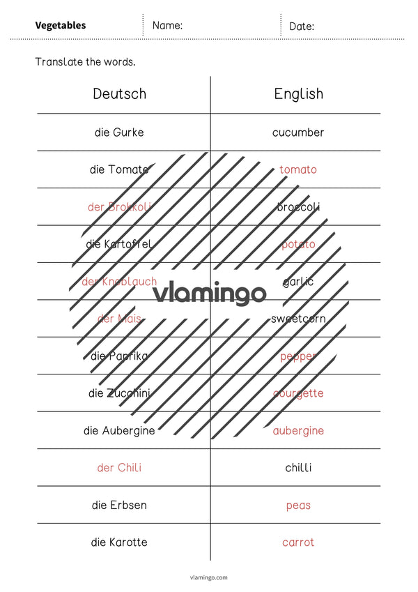 de englisch vegetables vocabulary mini test 006