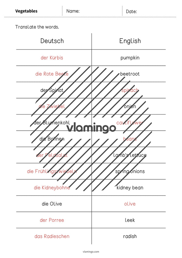 de englisch vegetables vocabulary mini test 007