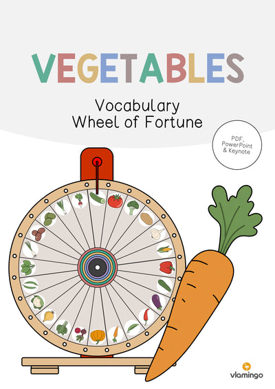 Vegetables / Gemüse: Vocabulary Wheel of Fortune (Englisch)