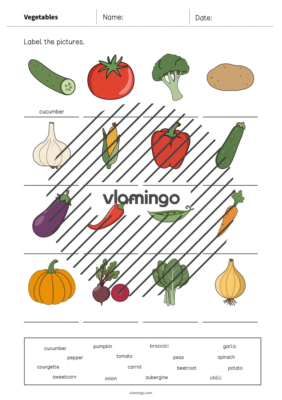 de englisch vegetables vocabulary worksheet 1 004