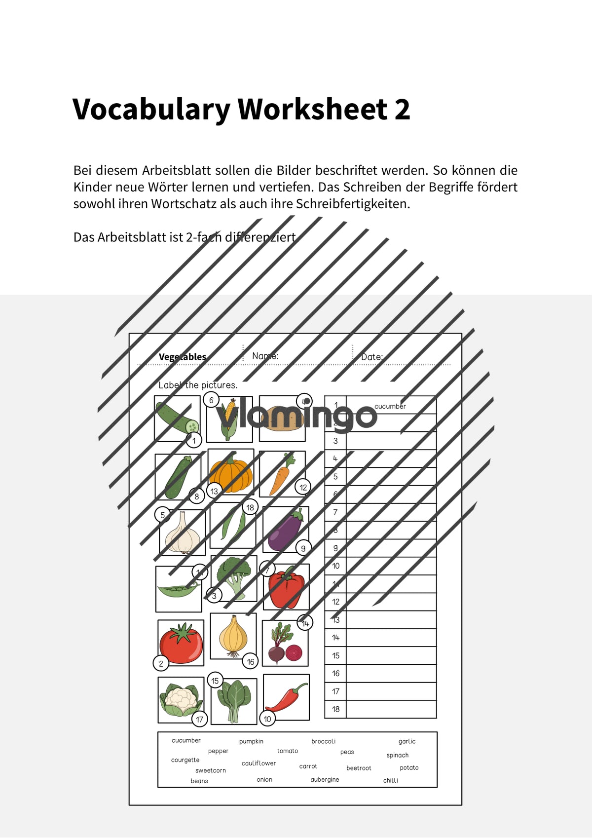 de englisch vegetables vocabulary worksheet 2 002