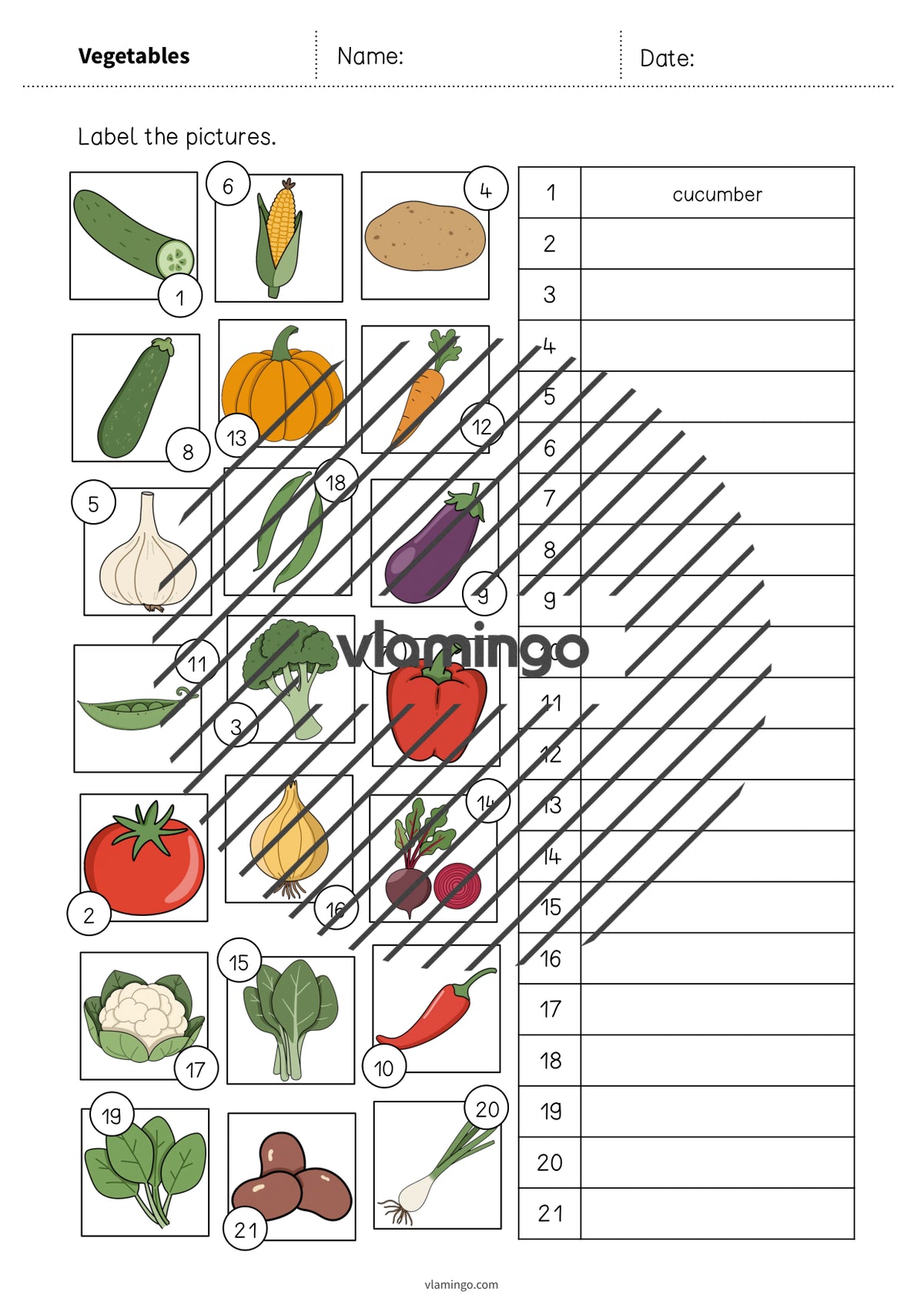 de englisch vegetables vocabulary worksheet 2 006