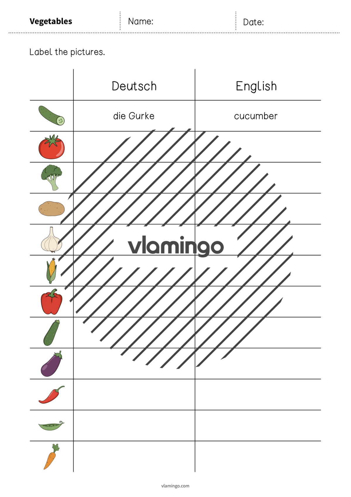 de englisch vegetables vocabulary worksheet 3 003