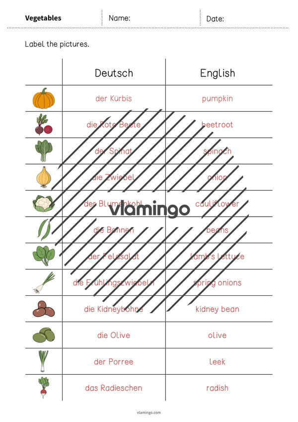 de englisch vegetables vocabulary worksheet 3 007