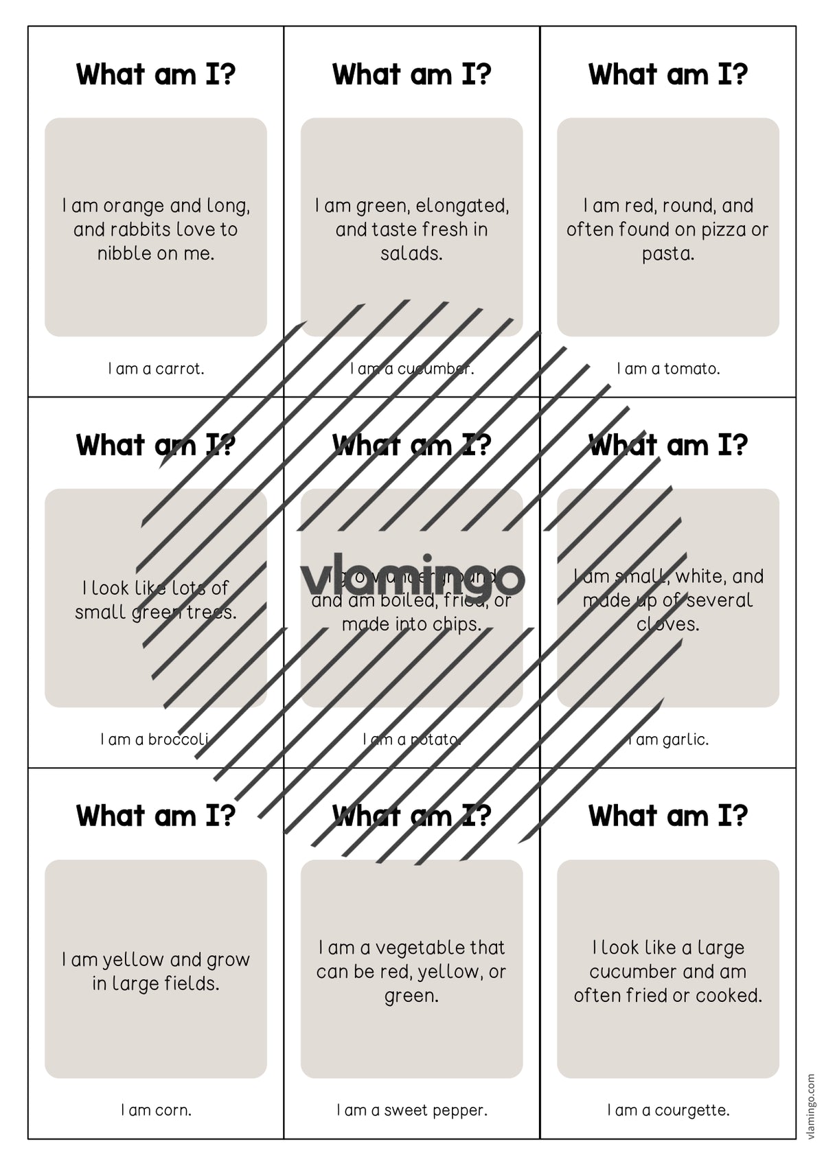 de englisch vegetables what am i cards 003