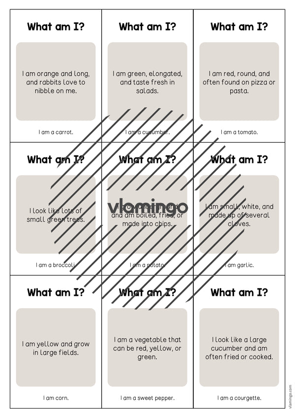de englisch vegetables what am i cards 003
