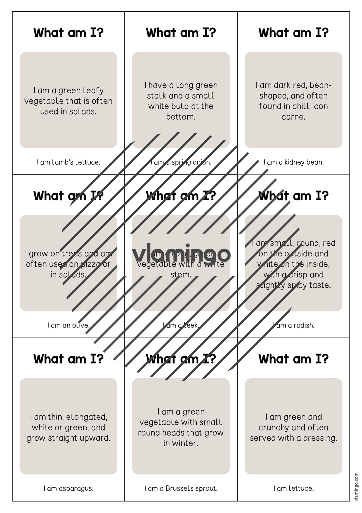 de englisch vegetables what am i cards 005