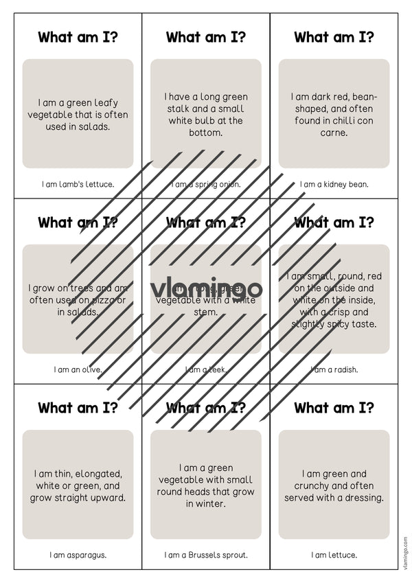 de englisch vegetables what am i cards 005