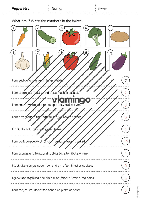 de englisch vegetables what am i worksheet 007