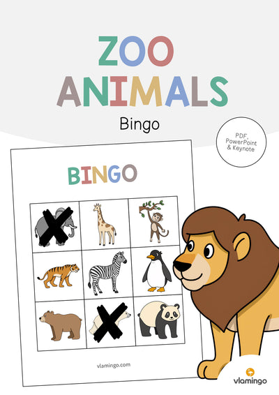 Zoo Animals / Zootiere: Bingo (Englisch)