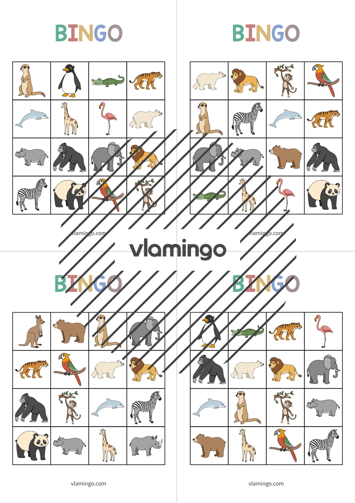 de englisch zoo animals bingo 021