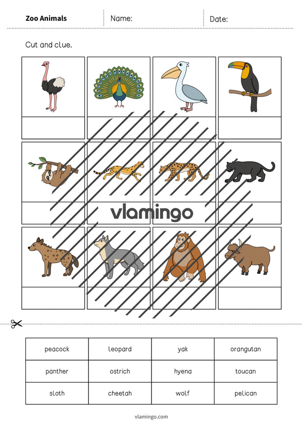 de englisch zoo animals cut and glue 005