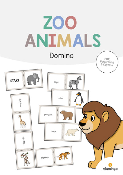 Zoo Animals / Zootiere: Domino (Englisch)
