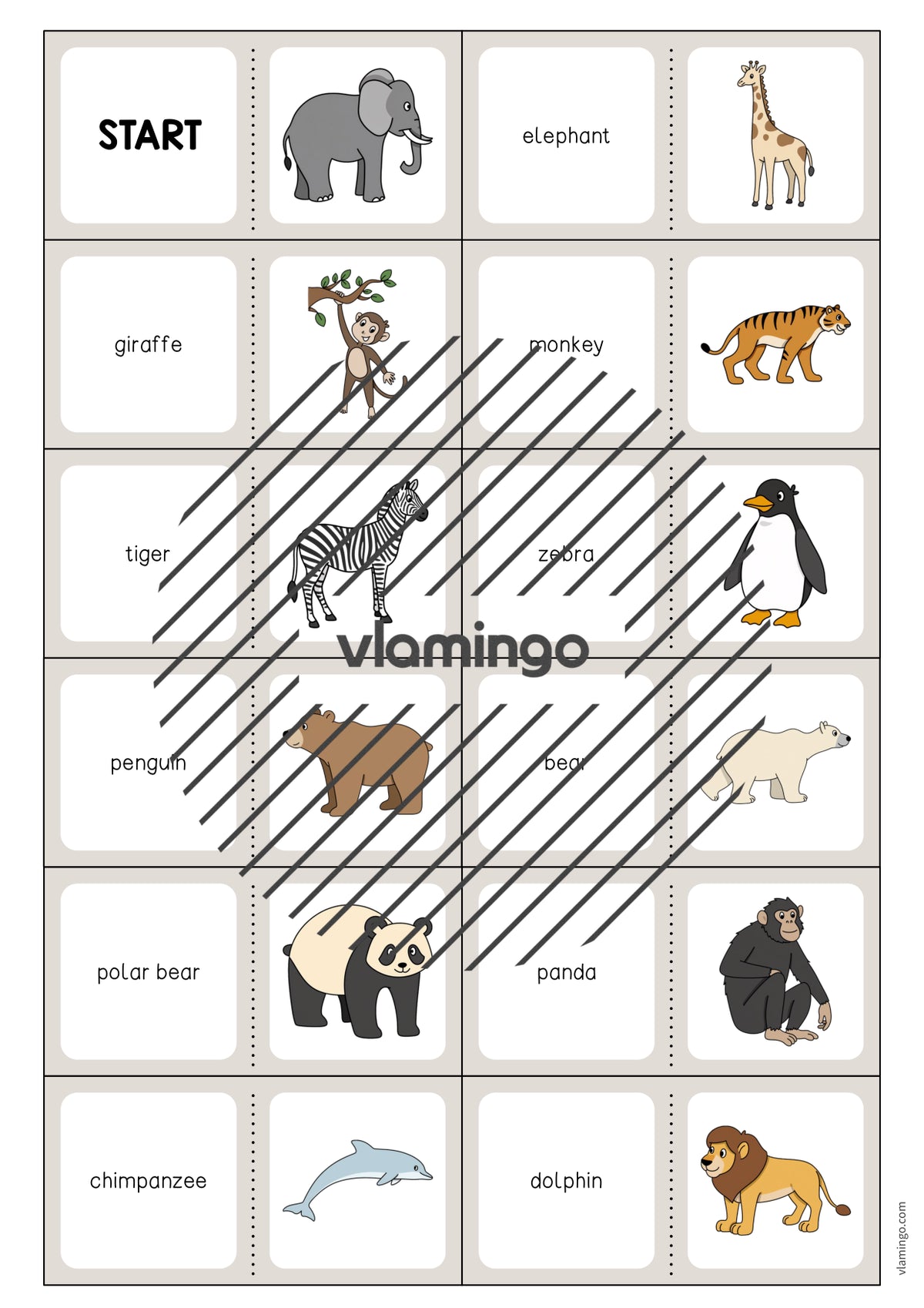 de englisch zoo animals domino 003