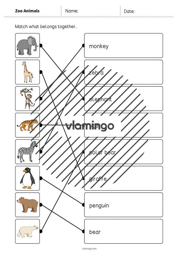de englisch zoo animals draw the lines 2 010
