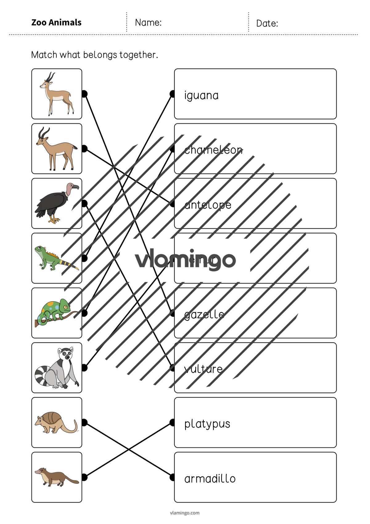 de englisch zoo animals draw the lines 2 015