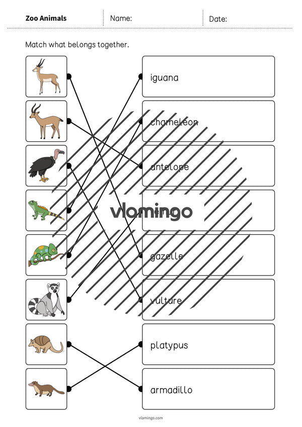 de englisch zoo animals draw the lines 2 015