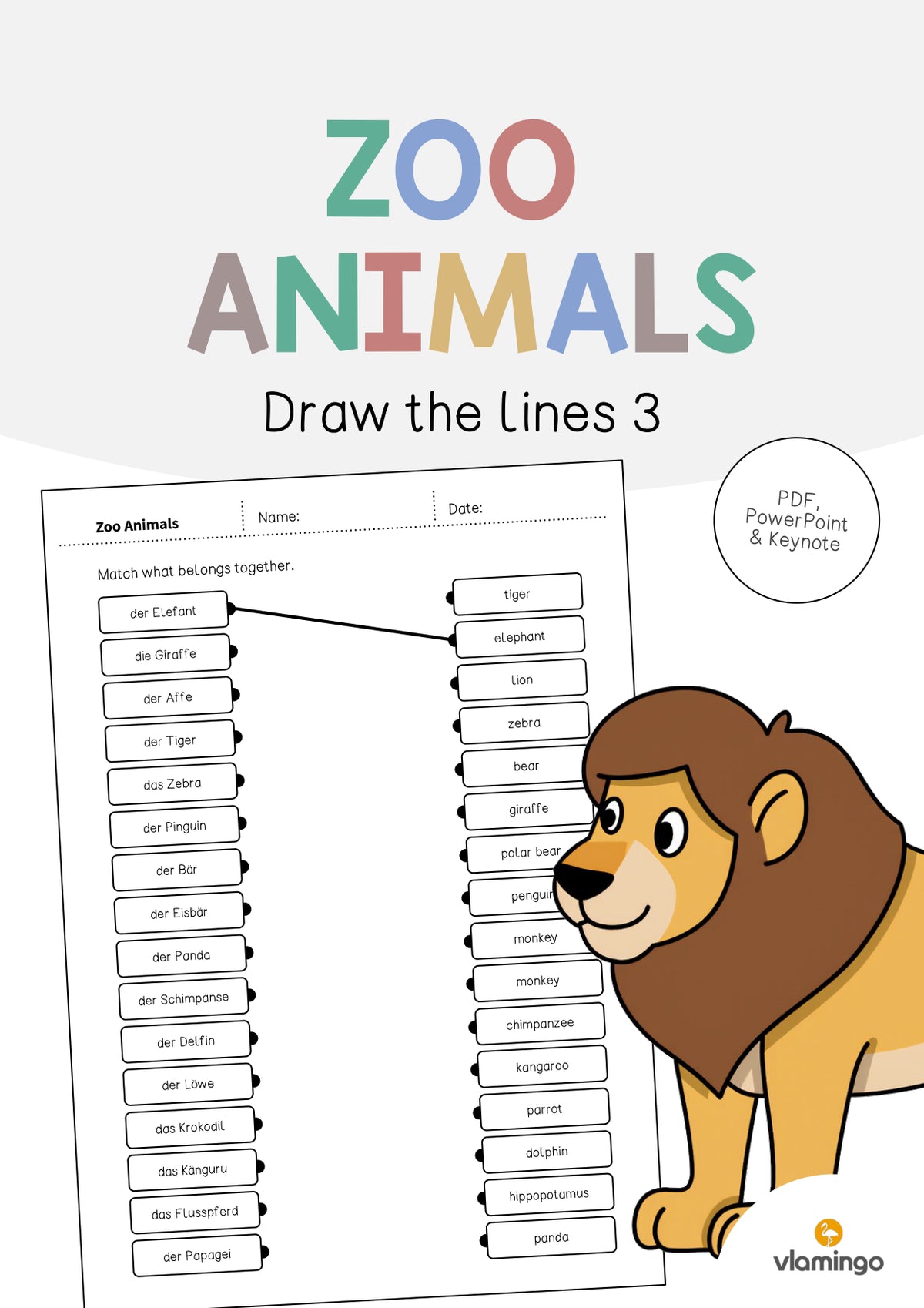 de englisch zoo animals draw the lines 3 001