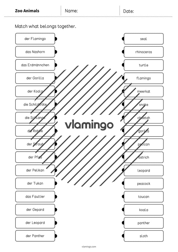 de englisch zoo animals draw the lines 3 004