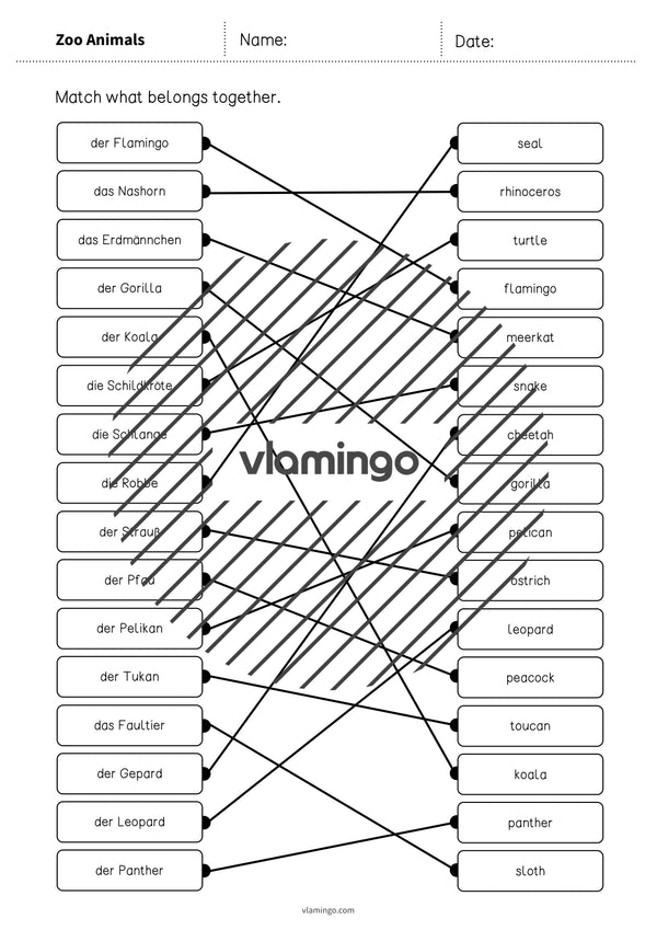 de englisch zoo animals draw the lines 3 008