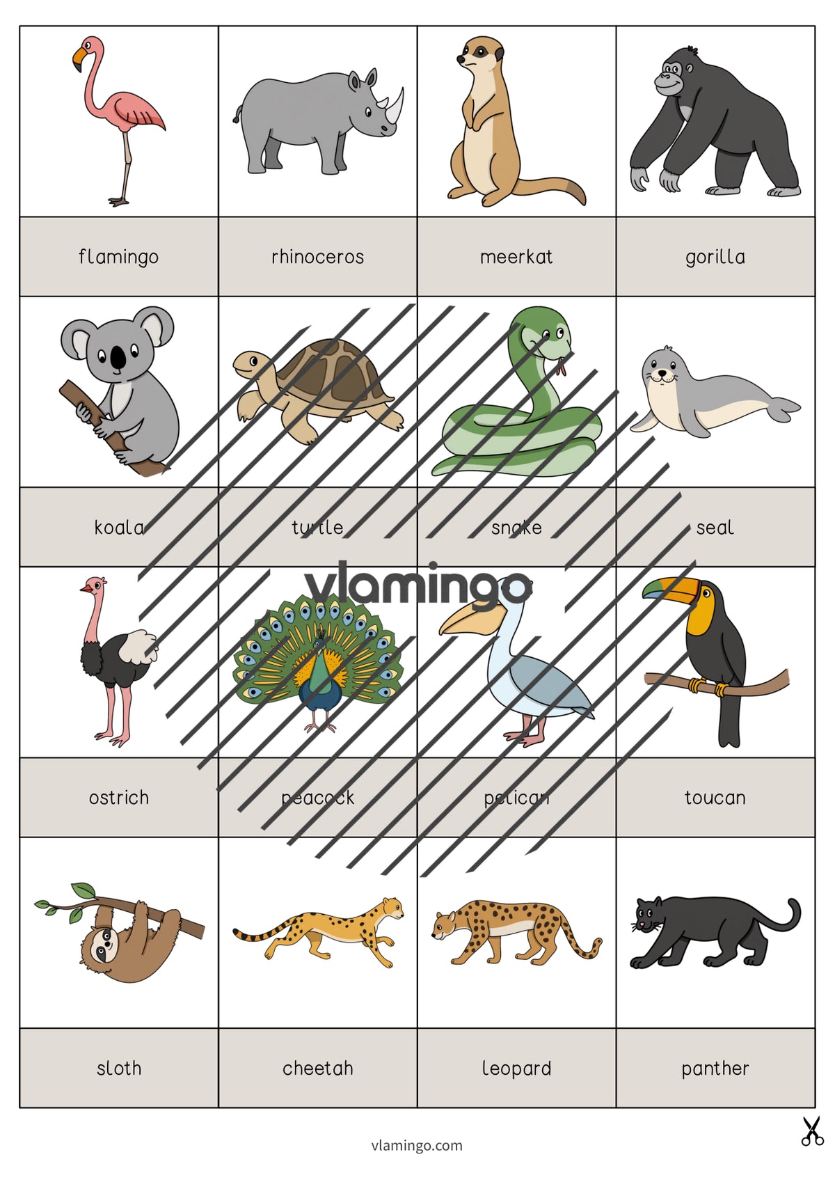 de englisch zoo animals drawing game 004