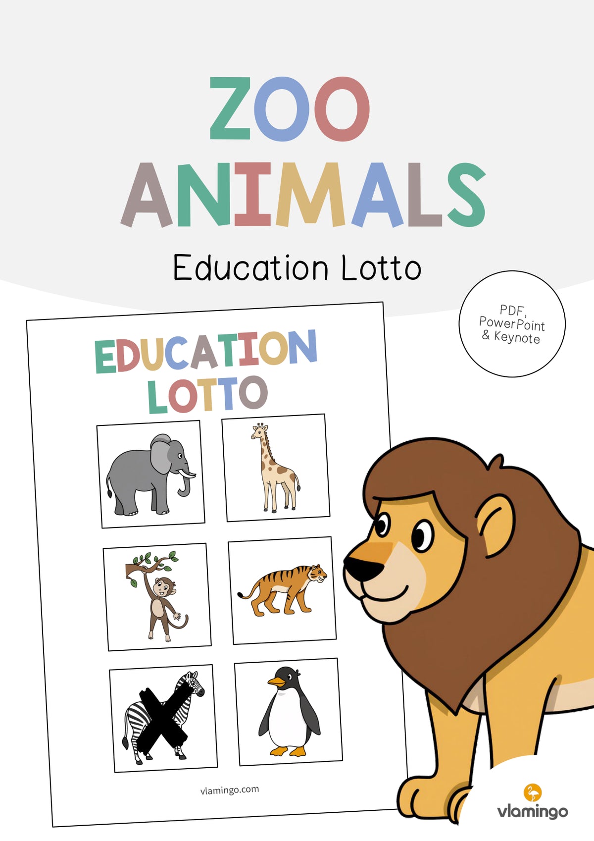 de englisch zoo animals education lotto 001