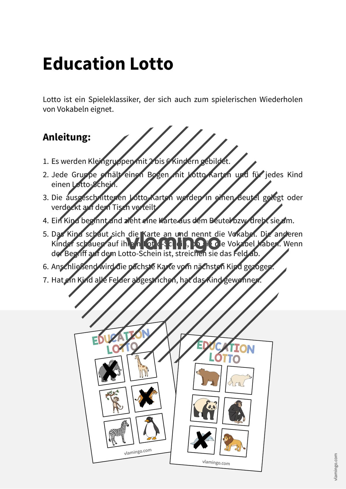 de englisch zoo animals education lotto 002