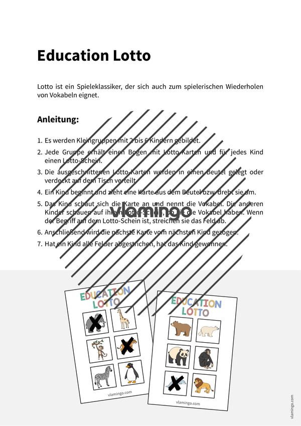 de englisch zoo animals education lotto 002