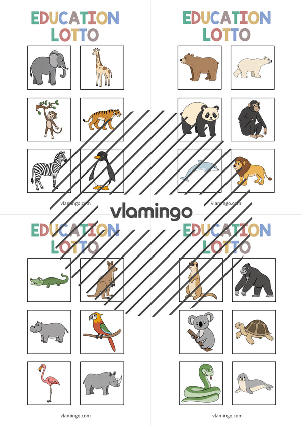de englisch zoo animals education lotto 004