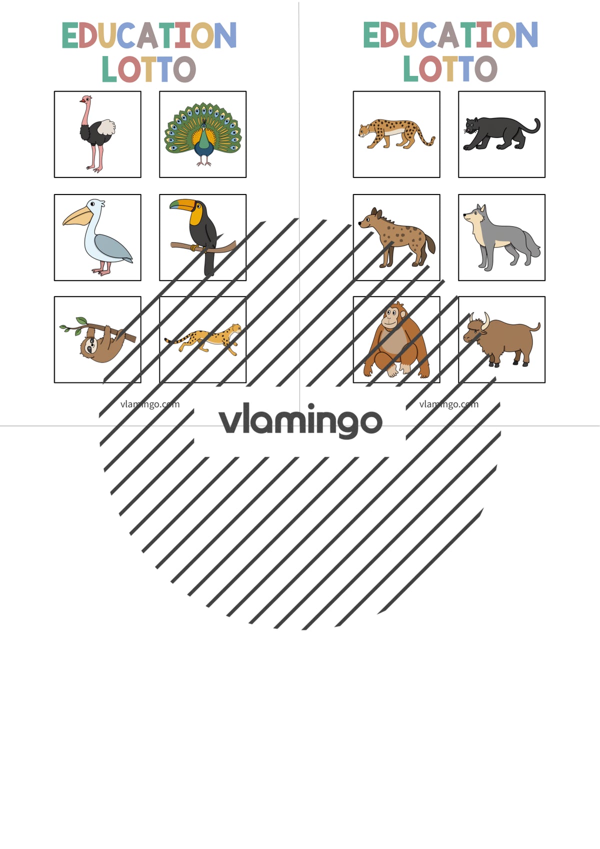 de englisch zoo animals education lotto 005