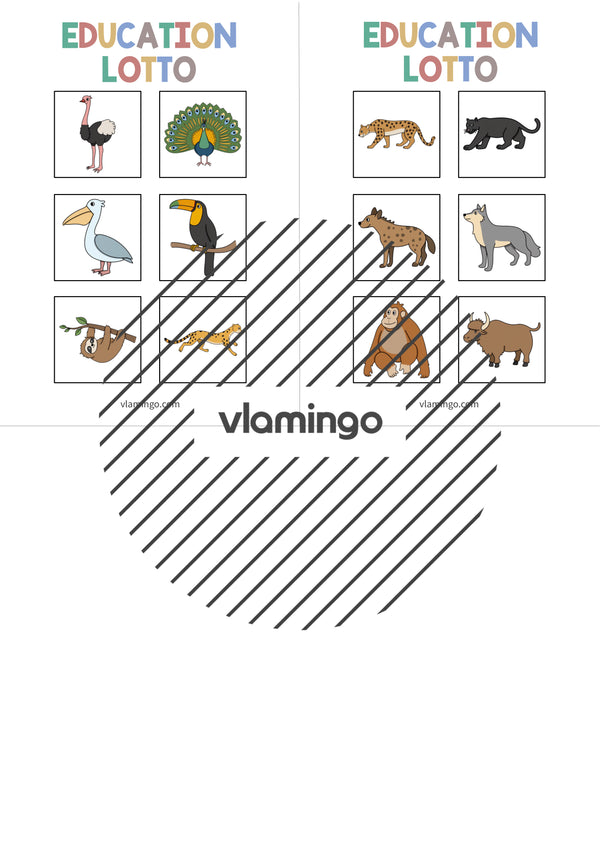 de englisch zoo animals education lotto 005