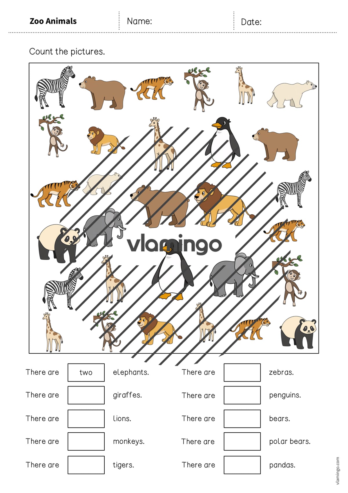 de englisch zoo animals how many worksheet 004