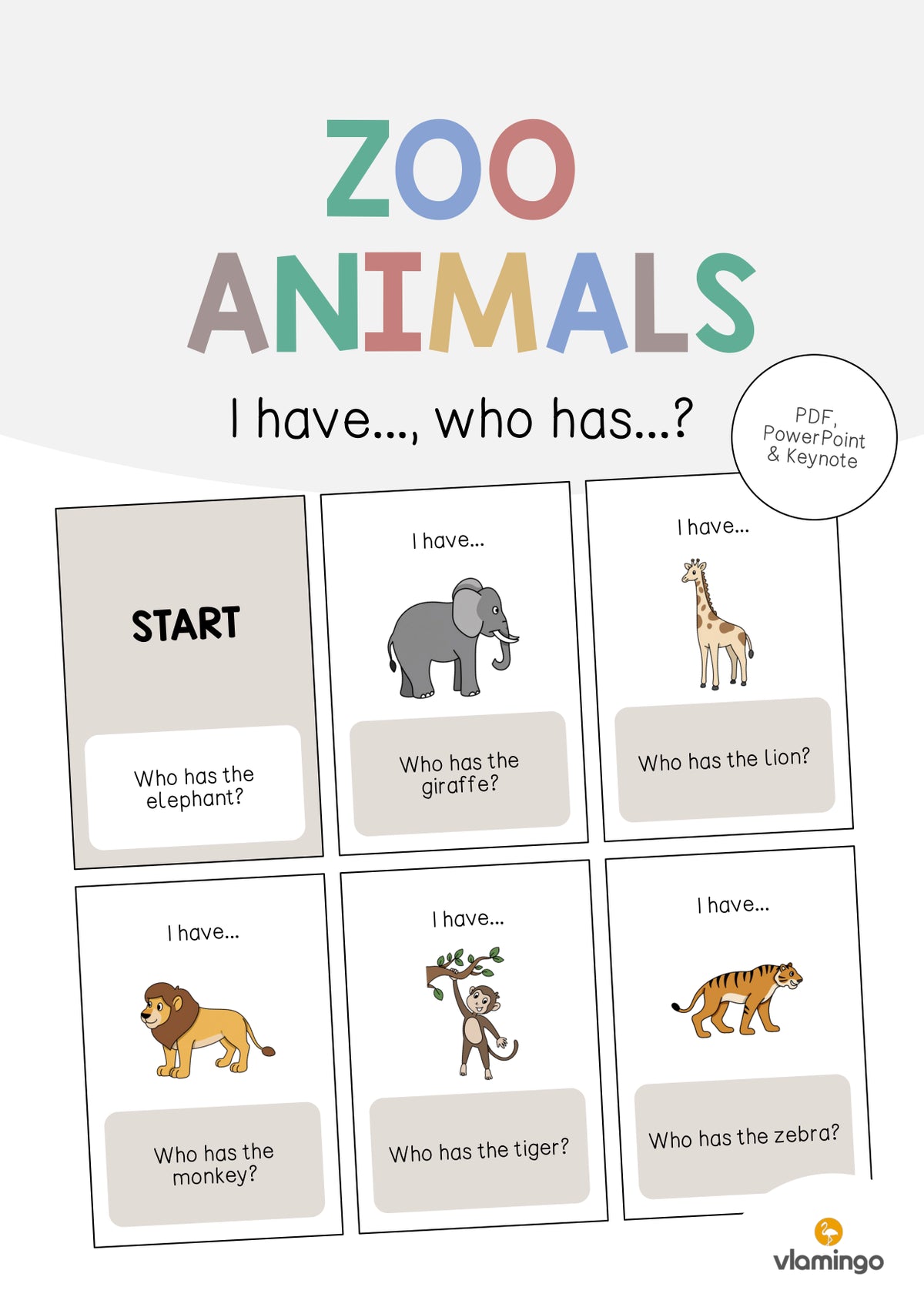 de englisch zoo animals i have who has 001