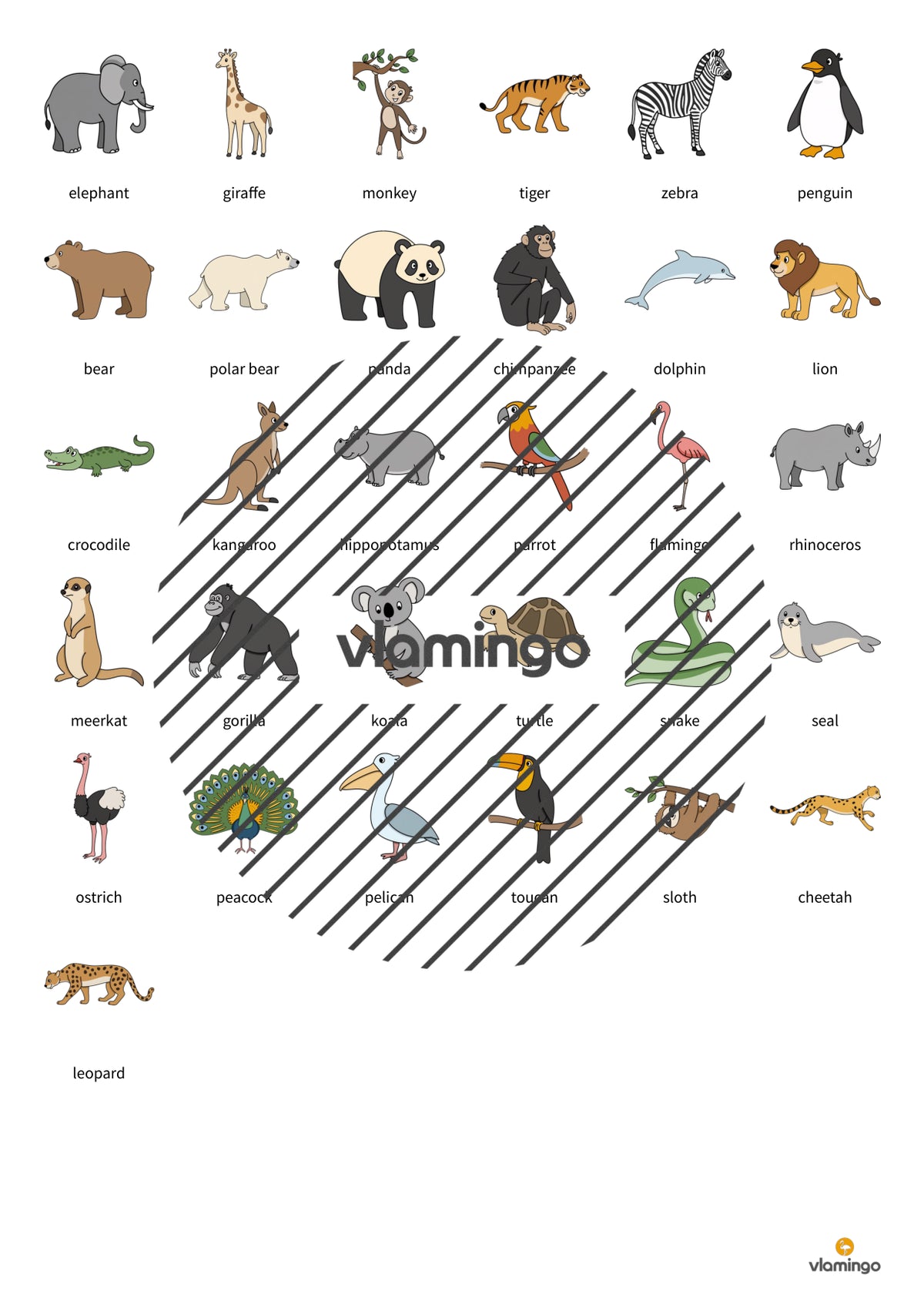 de englisch zoo animals match 013