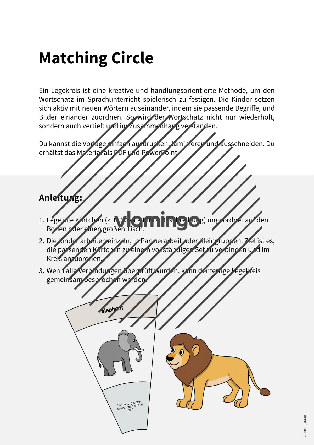 de englisch zoo animals matching circle 002