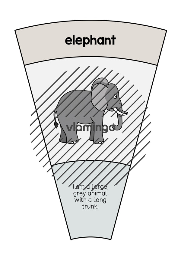 de englisch zoo animals matching circle 004